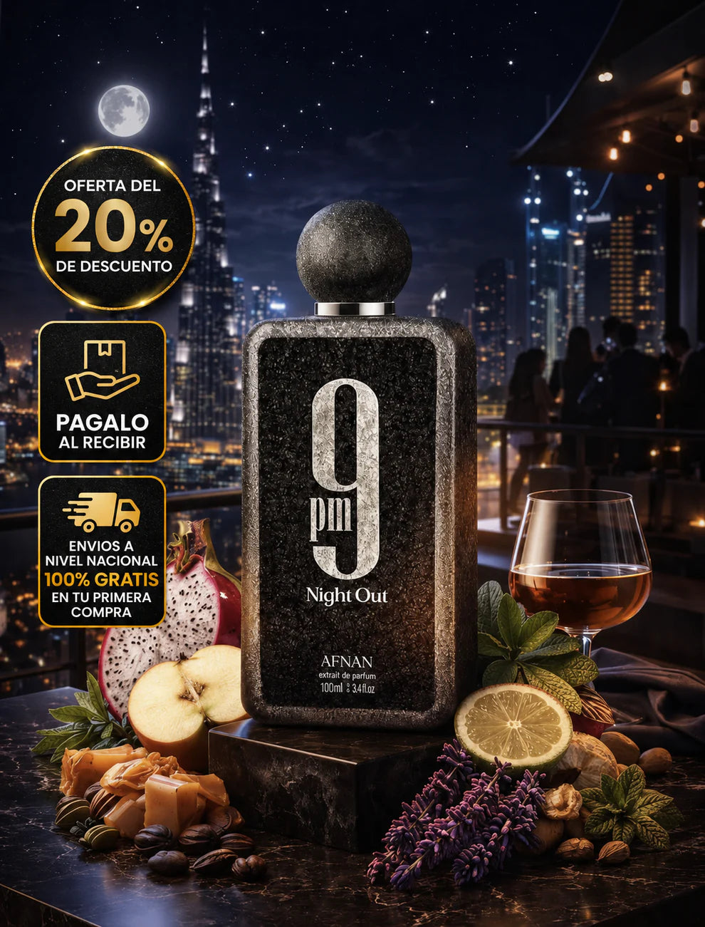 🚀🌙 9PM NIGTH OUT DE AFNAN - 100ML NUEVA PRESENTACIÓN 🚀🌙
