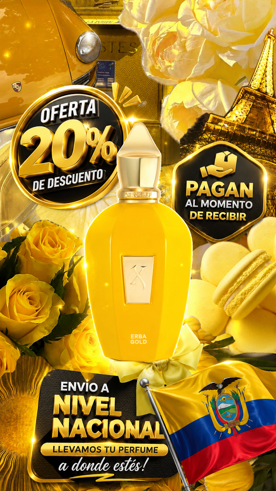 🍍🍊 XERJOFF ERBA GOLD, NUEVA PRESENTACIÓN - 100ML 🍍🍊
