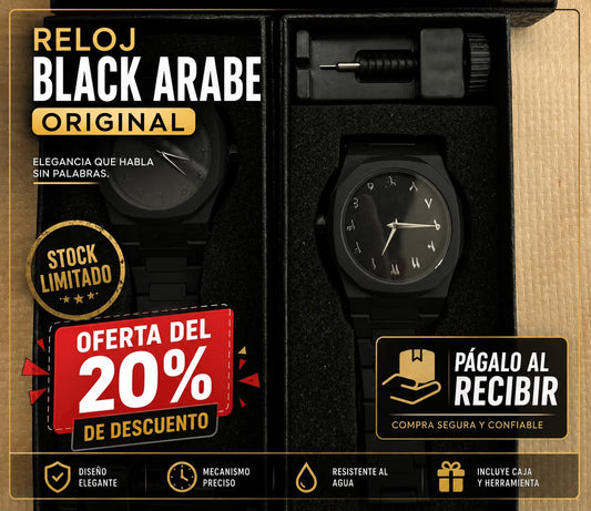 🔥RELOJ BLACK ÁRABE CON DESARMADOR - ¡EL ORIGINAL!🖤🔥